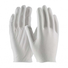 PIP 97-500, CleanTeam®, Premium, Light Weight Cotton Lisle Inspection Glove with Unhemmed Cuff -Siz