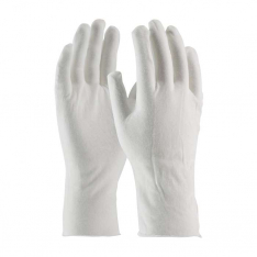 PIP 97-500-12, CleanTeam®, Premium, Light Weight Cotton Lisle Inspection Glove with Unhemmed Cuff -