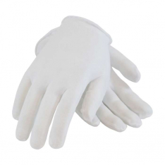 PIP 97-501, CleanTeam®, Premium, Light Weight Cotton Lisle Inspection Glove with Unhemmed Cuff - Si