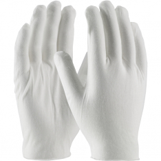 PIP 97-520J, CleanTeam, Medium Weight Cotton Lisle Inspection Glove with Unhemmed Cuff - Jumbo Siz