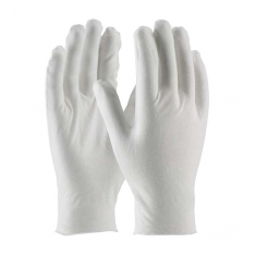 PIP 97-520-10, CleanTeam®, Medium Weight Cotton Lisle Inspection Glove with Unhemmed Cuff - 10., CE