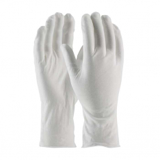 PIP 97-520-12, CleanTeam®, Medium Weight Cotton Lisle Inspection Glove with Unhemmed Cuff - 12, CE 