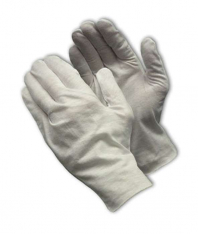 PIP 97-521-10, CleanTeam®, Medium Weight Cotton Lisle Inspection Glove with Unhemmed Cuff - 10.5, C