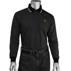 PIP BP801LC-BK-2XL, LONG SLEEVE ESD POLO SHIRT BLACK, 2XL