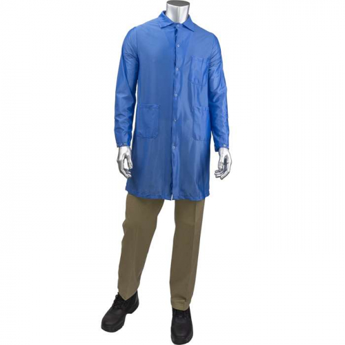 PIP BR51-44RB-XS, Uniform Technology™, StatStar Long ESD Labcoat, Reusable Clothing, Royal, XS