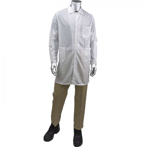 PIP BR51-44WH-4XL, Uniform Technology™, StatStar Long ESD Labcoat, Reusable Clothing, White, 4XL