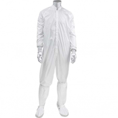 PIP CC1245-16WH-2XL, Uniform Technology™, Ultimax Stripe ISO 3 (Class 1) Cleanroom Coverall, Reusa