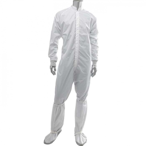 PIP CC1245-68WH-XS, Uniform Technology™, Maxima ESD ISO 4 (Class 10) Cleanroom ESD Coverall, Reusa