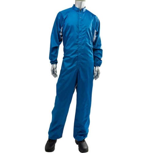 PIP CCNQ8-62RB-S, Uniform Technology™, Auto Grid Cleanroom Coverall With Mesh Venting, Reusable Cl