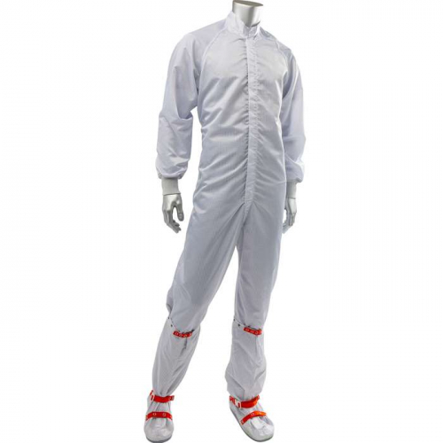 PIP CCRCS-88WH-S, Uniform Technology™, Disctek 5.0 ISO 6 (Class 1000) Cleanroom Coverall, Reusable