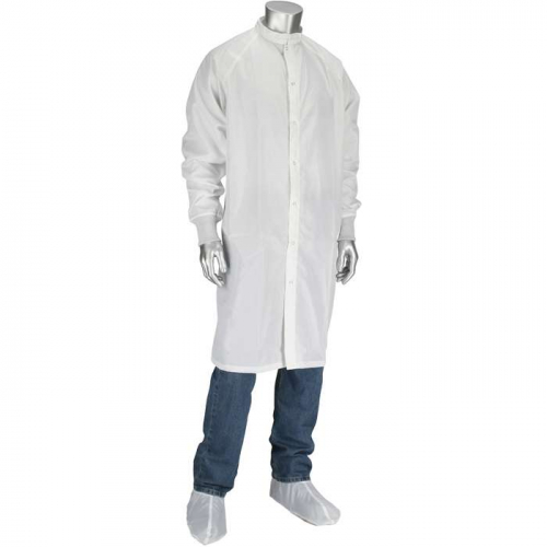 PIP CFRC-74WH-S, Uniform Technology™, Altessa Grid ISO 5 (Class 100) Cleanroom Frock, Reusable Clo