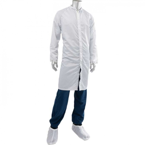 PIP CFRG3S-88WH-S, Uniform Technology™, Disctek 5.0 Grid ISO 6 (Class 1,000) Cleanroom Frock, Reus
