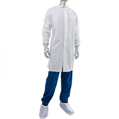 PIP CFRZC-68WH-XL, Uniform Technology™, Maxima ESD ISO 4 (CLASS 10) Cleanroom Frock, Reusable Clot