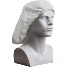 PIP CHB24-76WH-O-S, Uniform Technology™, Antimicrobial Tricot Bouffant, Reusable Clothing, White, 
