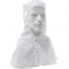 PIP CHM-65WH-2XL, Uniform Technology™, C3 ISO 4 (Class 10) Cleanroom Hood - Open Face, Reusable Cl