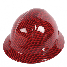 PIP 280-HP641R-CAR-15, Kilimanjaro, Hard Hats, Red, OS, Full Brim Hard Hat, Carbon Fibre Look Wrap, 