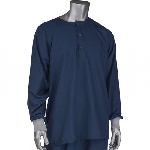 PIP HSCTM3-48NV-XS, Uniform Technology™, Microdenier ESD Sitewear Top, Reusable Clothing, Navy, XS