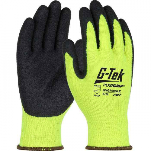 PIP HVG700SLC-XL, G-Tek® PosiGrip®, Regular Weight Hi-Vis Seamless Knit Polyester Glove with Latex