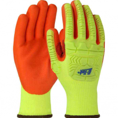 PIP HVY710HSNFB-2XL, G-Tek® PolyKor®, Seamless Knit Polykor Blended Glove with Hi-Vis Impact Prote