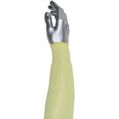 PIP MSK1-18, Kut Gard®, Single-Ply Aramid Sleeve, Cut Resistant Sleeve, Yellow, 18