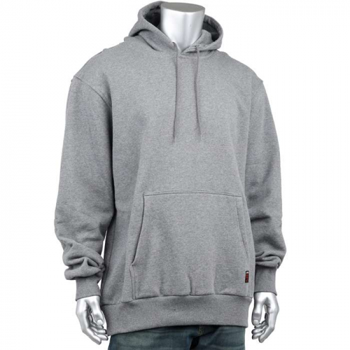 PIP 385-FRPH-GR-5X, PIP®, AR/FR Fleece Pullover Hoodie, FR Clothing, Gray, 5XL