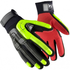 PIP 42-612BY-10XL, Rigdog, Impact ANSI A 6 Cut Palm, Slipon Cuff, XL