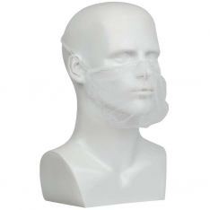 PIP UCBC-1000, PIP®, Nylon Beard Cover - 19, Disposable Clothing, White, 19
