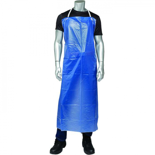 PIP UHB-55, PIP®, Blue Vinyl Apron - 6 mil, Aprons, Blue, 35 x 55