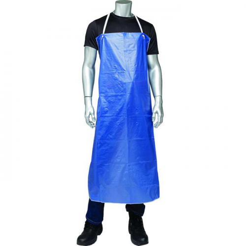 PIP UPB-48, PIP®, Blue Vinyl Apron - 8 mil, Aprons, Blue, 35 x 48