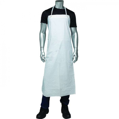 PIP UPW-48, PIP®, White Vinyl Apron - 8 mil, Aprons, White, 35 x 48