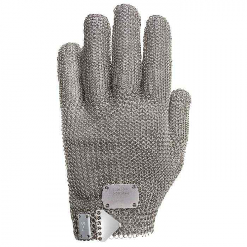PIP USM-1180-S, US Mesh®, Stainless Steel Mesh Glove with Steel Prong Closure - Wrist Length, Metal