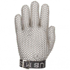 PIP USM-1190-L, US Mesh®, Large Ring Stainless Steel Mesh Glove with Adjustable Strap - Wrist Lengt