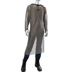 PIP USM-4301TI-L, US Mesh®, Titanium Wire Ring Mesh Full Body Tunic with Sleeves, Metal Mesh Clothi