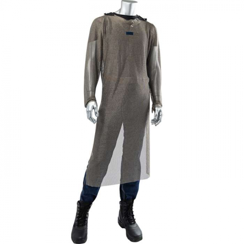 PIP USM-4301TI-S, US Mesh®, Titanium Wire Ring Mesh Full Body Tunic with Sleeves, Metal Mesh Clothi
