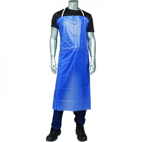 PIP UUB-45, PIP®, Blue Vinyl Apron - 6 mil, Aprons, Blue, 35 x 45