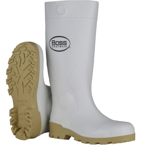 PIP 380-900/12, PLAIN TOE PVC WATERPROOF BOOT, PRE-FORMED INSOLE, WHITE