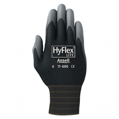 HYFLEX® 205670, HYFLEX 11-600 BLK LT WGHT ASSEMB PU/COAT SZ 11