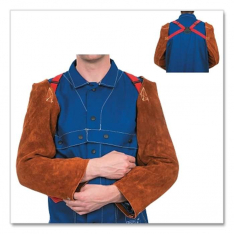 Best Welds 34018, Premium Leather Sleeves, 18 in, Hook/Loop, One Size, Lava Brown, 902-340-18