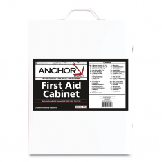 ANCHOR BRAND 863-09-1F, 3-SHELF METAL FIRST AIDCABINET-FULL
