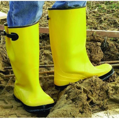 Anchor Brand 820016, Slush Boot, 17 in Overshoe, Size 16, Rubber, Hi-Vis Yellow, 101-9040-16