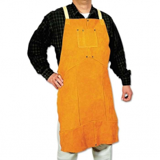 Best Welds Q6, Select Split Cowhide Leather Bib Apron, 24 in W x 42 in L, Golden Brown, 902-Q-6