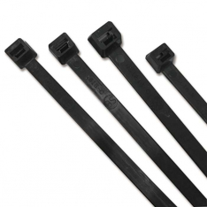 Anchor Brand 1150UVB, UV Stabilized Cable Tie, 50 lb Tensile Strength, 11.1 in L, Black, 100 EA/BG,