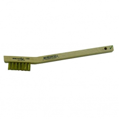 Anchor Brand 94924, Utility Brush, 7-1/2 in L, 3 x7 Rows, Brass Bristles, Curved Wood Handle, 102-15
