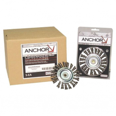 Anchor Brand 94862, Knot Wheel Brush, 4 in D x 5/8 in - 11, 0.014 in Stainless Steel Wire, 102-4K58S