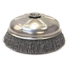 Anchor Brand 93717, Crimped Wire Cup Brush, 6 in dia, 5/8 in-11 Arbor, 0.014 in Carbon Steel, 102-6C