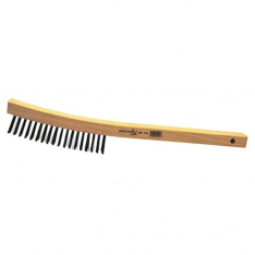 Anchor Brand 97023, Hand Scratch Brush, 14 in L, 4 x 18 Rows,Steel Bristles, Curved Handle, 102-BW-1