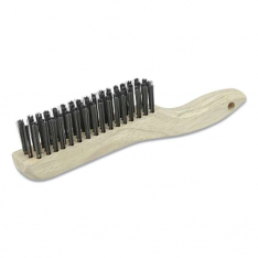Anchor Brand 97025, Hand Scratch Brush,10 in L, 4 x 16 Rows, Steel Bristles, Shoe Handle, 102-BW-112
