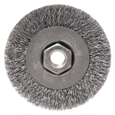 Anchor Brand 93047, Light Duty Crimped Wheel Brush, 4 in dia x 1/2  in W, 0.014 Carbon Steel Wire, 1