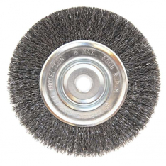 Anchor Brand 93049, Light Duty Crimped Wheel Brush, 6 dia x 1/2 W, 0.014 Carbon Steel, 5/8 in - 1/2