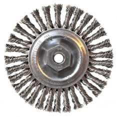 Anchor Brand 94186, Stainless/Aluminum Cleaning Stringer Bead Wheel Brush, 4 x 3/16, 0.02, 3/8 - 24,